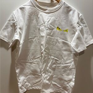 White tee with devil eyes